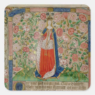 Elizabeth Woodville Queen Consort of King Quadratischer Aufkleber