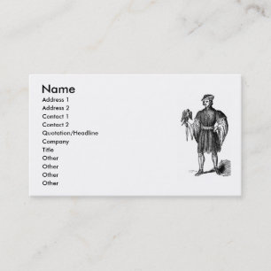 Elizabethan Costumes Business Card Visitenkarte