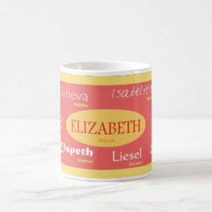 Elizabethinternationale NamensTasse Kaffeetasse