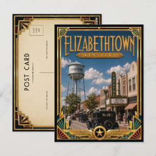 Elizabethtown Kentucky Vintage Art Deco Golden Age Postkarte