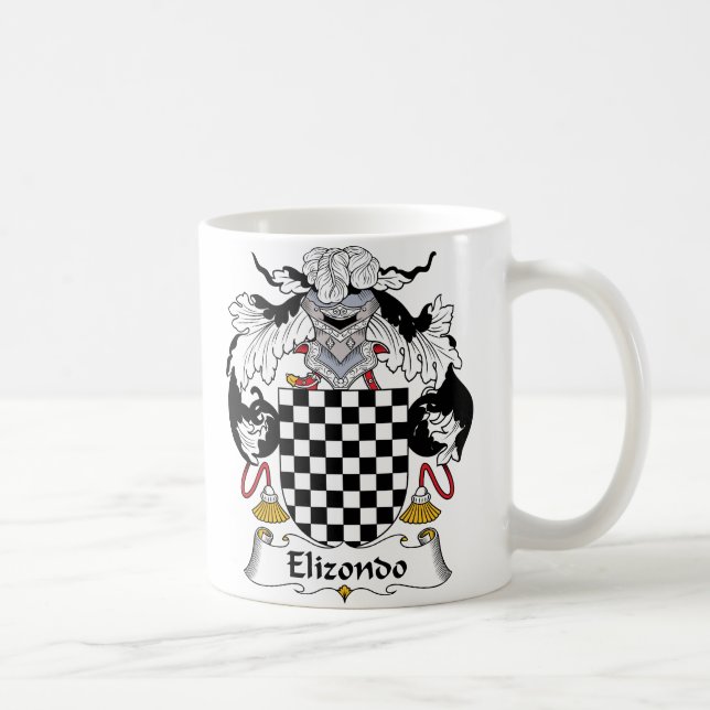 Elizondo Familienwappen Kaffeetasse (Rechts)