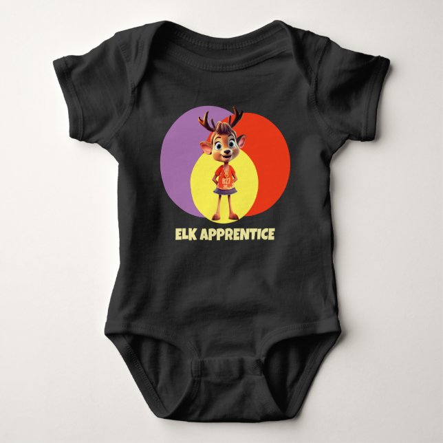 Elk Apprentice Girl Baby Strampler (Vorderseite)