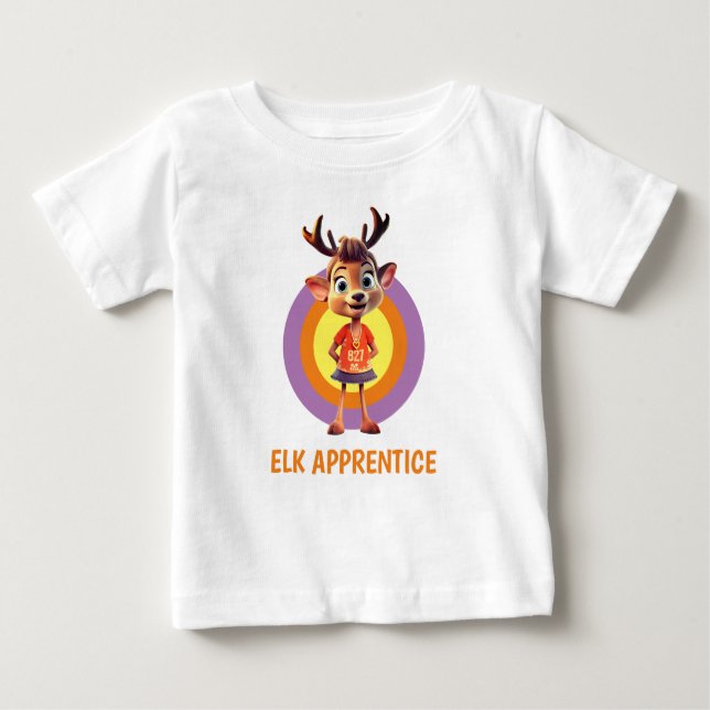 Elk Apprentice Girl Baby T-shirt (Vorderseite)
