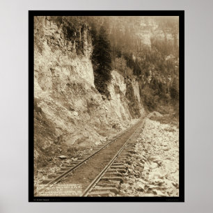 Elk Canyon on on Fort Pierre Railroad SD 1890 Poster