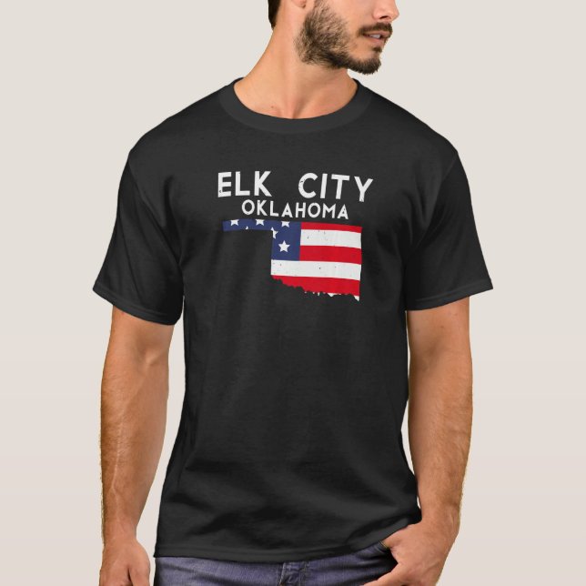 Elk City USA State America Travel Oklahoman T-Shirt (Vorderseite)