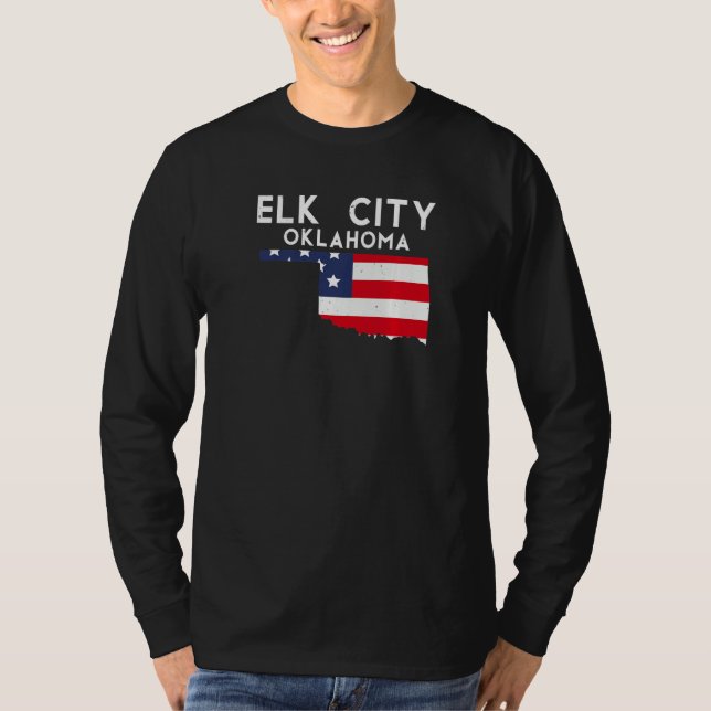 Elk City USA State America Travel Oklahoman T-Shirt (Vorderseite)