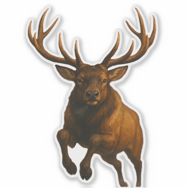 Elk Cut-out Sticker (Vorderseite)
