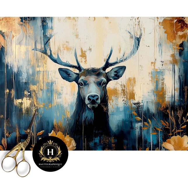 Elk Deer Estes Park Colorado Reisedekoupage Seidenpapier (Von Creator hochgeladen)