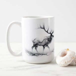 Elk Deer Stag Silhouette Tasse
