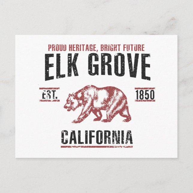 Elk Grove Postkarte (Vorderseite)
