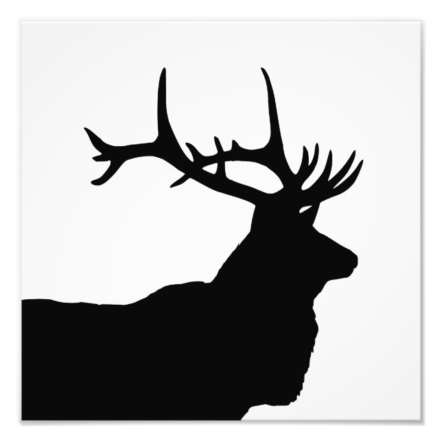 Elk Head Silhouette Fotodruck (Vorne)