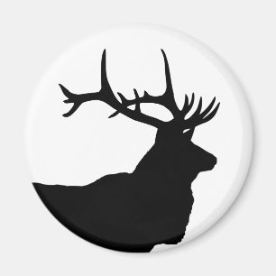 Elk Head Silhouette Magnet