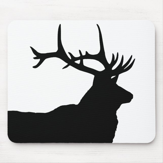 Elk Head Silhouette Mousepad (Vorne)