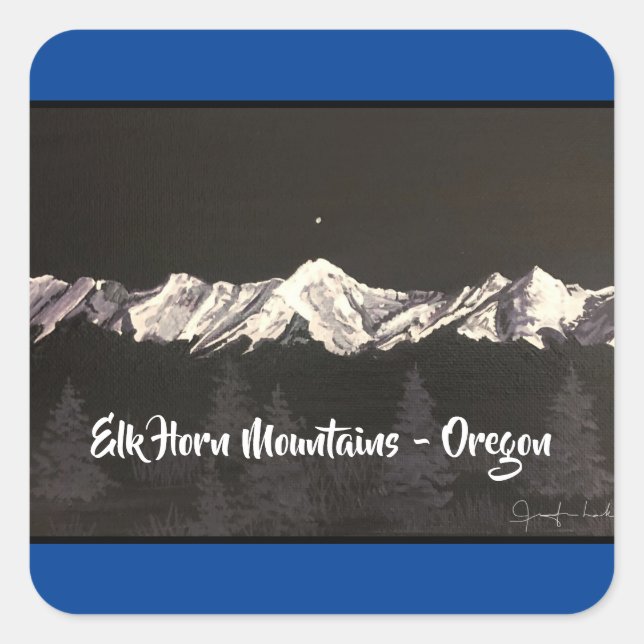 Elk Horn Mountains Blue Sticker (Vorderseite)
