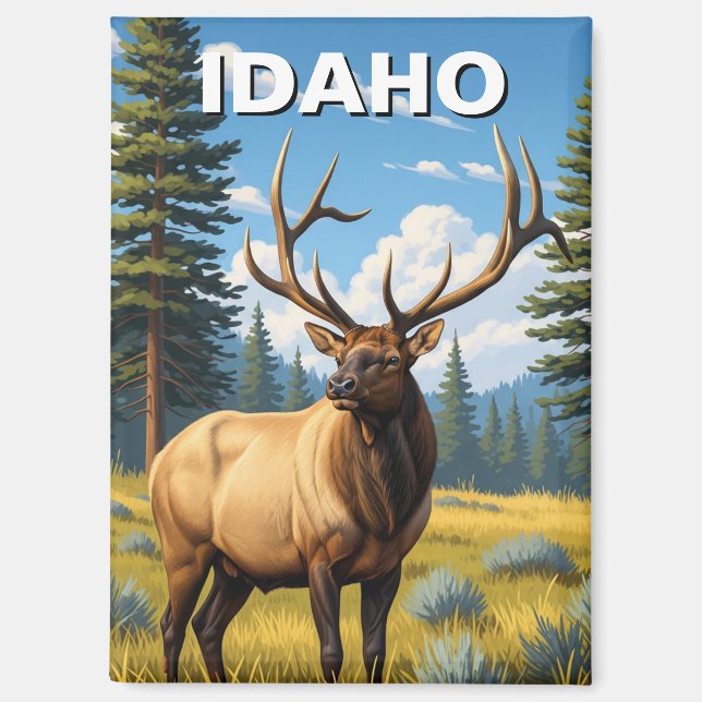 Elk in Idaho Magnet (Vorderseite)