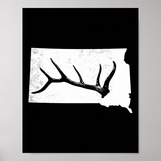 Elk Junting Elkaholic Antler Funny Elk Hunter Gift Poster (Vorne)