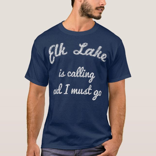 ELK LAKE MICHIGAN Funny Fishing Camping Summer T-Shirt (Vorderseite)