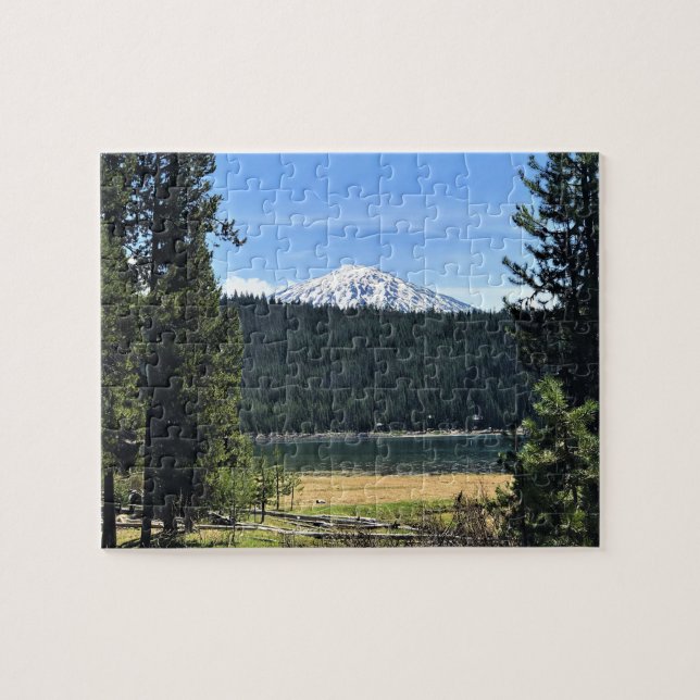 Elk Lake mit Mount Bachelor, OR Puzzle (Horizontal)