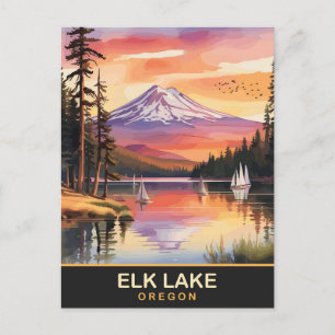 Elk Lake, Mount Bachelor Bend, Oregon, Reise Postkarte