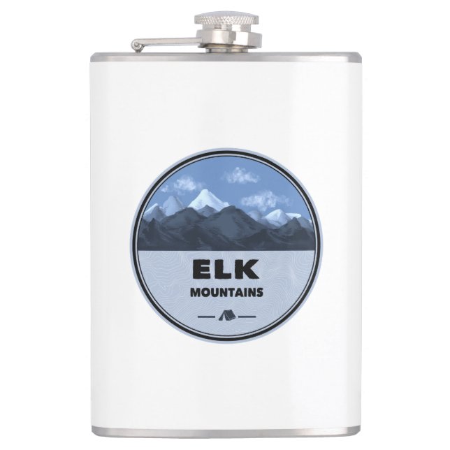 Elk Mountains Colorado Camping Flachmann (Vorderseite)