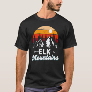 Elk Mountains Outdoor Wandern Natur Retro Souvenir T-Shirt