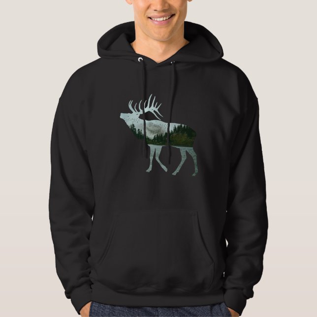 ELK NATURE SCENERY HOODIE (Vorderseite)