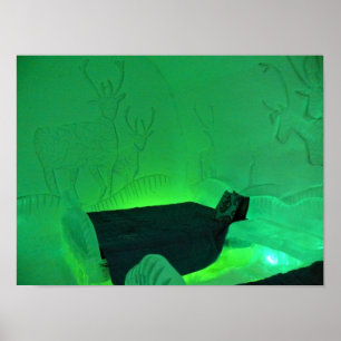 Elk Room im Hotel de Glace, Quebec, Kanada Poster