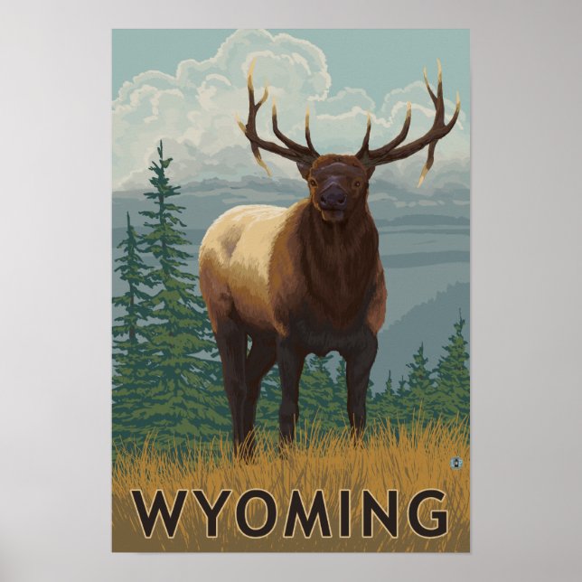 Elk SceneWyoming Poster (Vorne)
