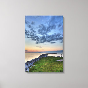 Elk See-Sonnenuntergang, Michigan Leinwanddruck