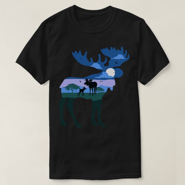 Elk Sweden Illustration T-Shirt (Design vorne)