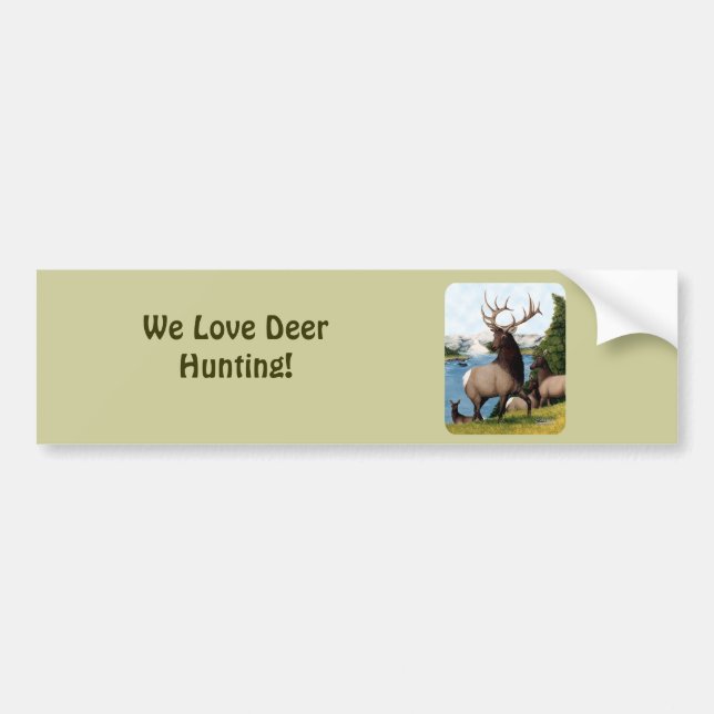 Elk Wapiti Autoaufkleber (Vorne)