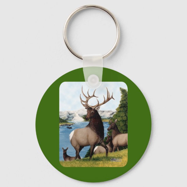 Elk Wapiti Schlüsselanhänger (Vorderseite)