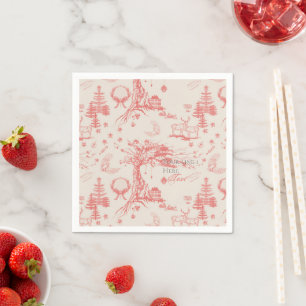 Elk Woods Französisch Toile in Rot mit Personalisi Serviette