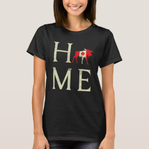 Elk Zuhause Canada Day Maple Proud Kanadische Flag T-Shirt