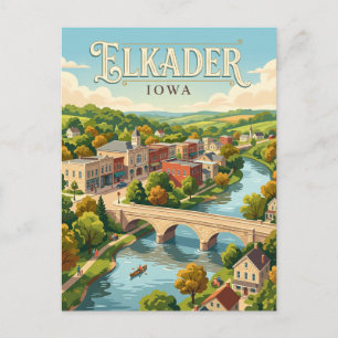 Elkader, Iowa Postkarte