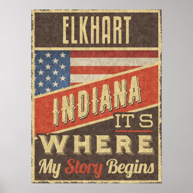 Elkhart Indiana Poster (Vorne)