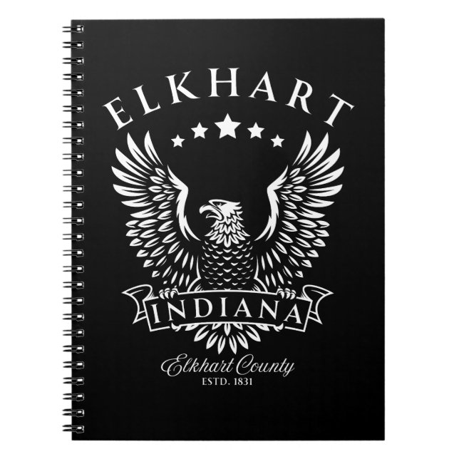 Elkhart Indiana Vintag Eagle Notizblock (Vorderseite)