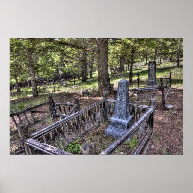 Elkhorn Ghost Town Friedhof - Montana Poster (Vorne)
