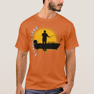 Elkhorn Lake Fischen Michigan Sunrise T-Shirt