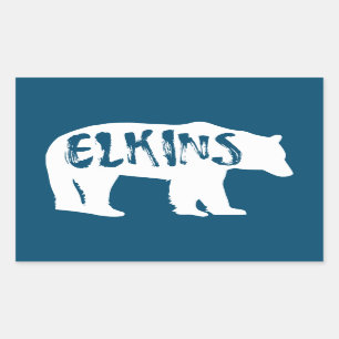 Elkins West Virginia Bear Rechteckiger Aufkleber