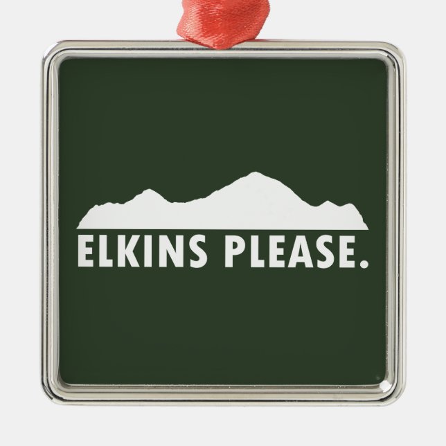Elkins West Virginia Bitte Ornament Aus Metall (Vorne)