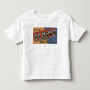 Elkins, West Virginia - große Buchstabe-Szenen Kleinkind T-shirt