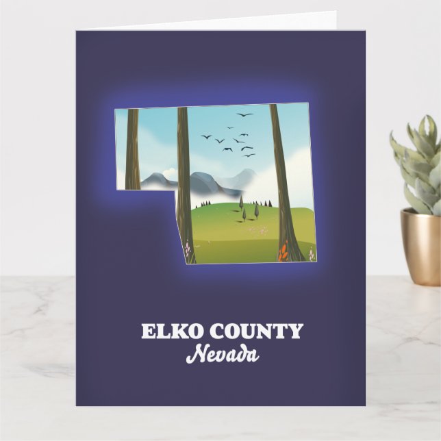 Elko Landkreis Nevada Karte (Kleine Pflanze)