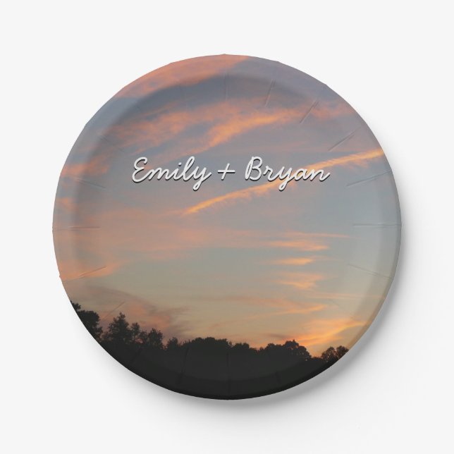 Elkridge Sunset Maryland Landscape Pappteller (Vorderseite)