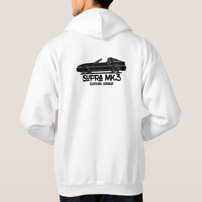 Elkroad Garagen-Toyota Supra Mk3 Turbo Hoodie (Rückseite)