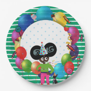 Ella B. Jenkins Paper Plate Green Pappteller