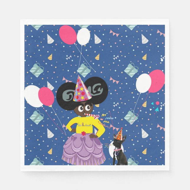 Ella B. Jenkins Party napkin blue Serviette (Vorderseite)