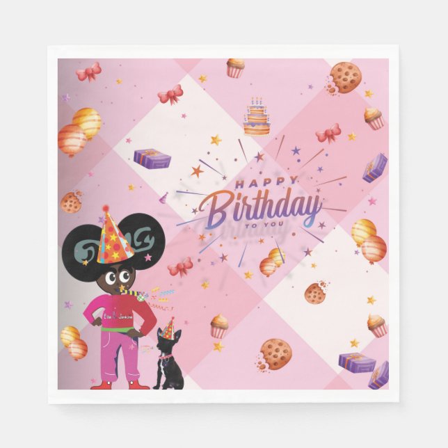 Ella B. Jenkins Pink Party napkins Serviette (Vorderseite)