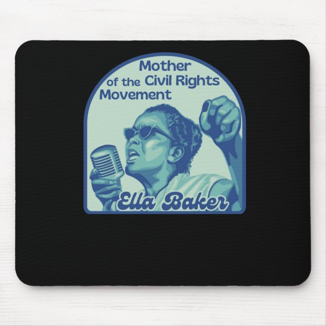 Ella Baker Portrait - Mutter der Zivilen Rechte Mousepad (Vorne)