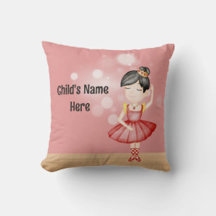 Ella Ballerina Square Throw Kissen